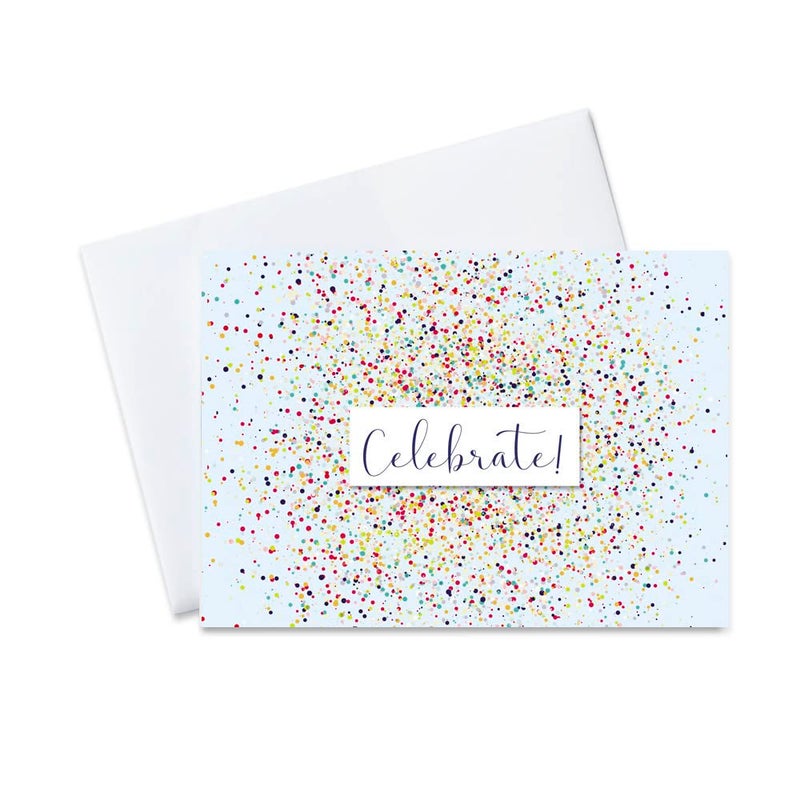 CEO Cards Congratulations Cards with Envelopes (Colorful Confetti) Graduation Bulk Pack of 25 Congrats Cards with Envelopes - 5x7 inch - A7 - Team, School, Business, Employees, Clients, Family (C2003) - Image 1